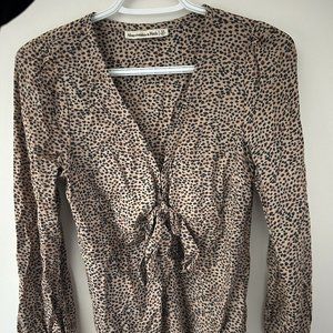 COPY - Abercrombie & Fitch A&F Cheetah long sleeve body suit size xs